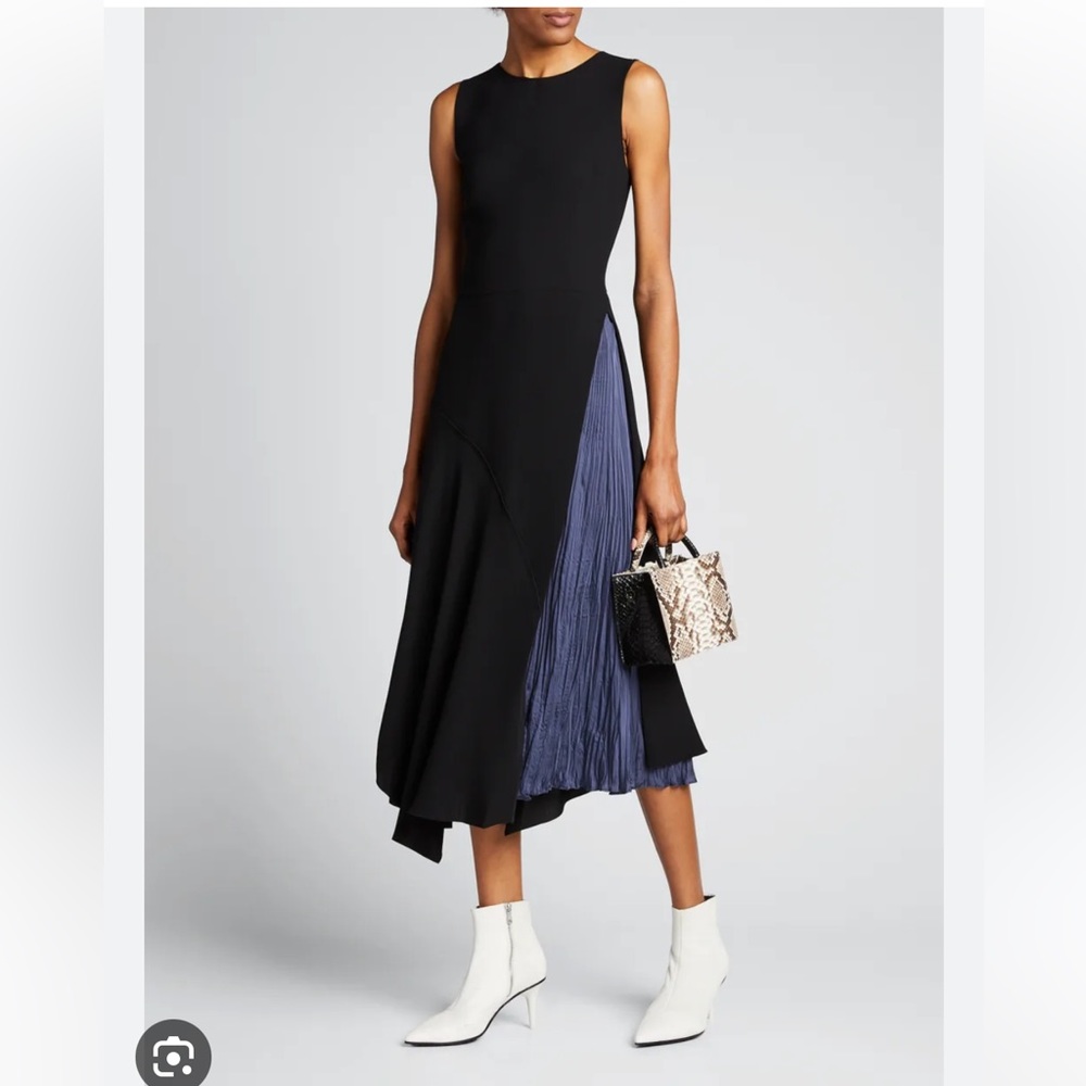 Vince Mixed Panel Sleeveless Dress